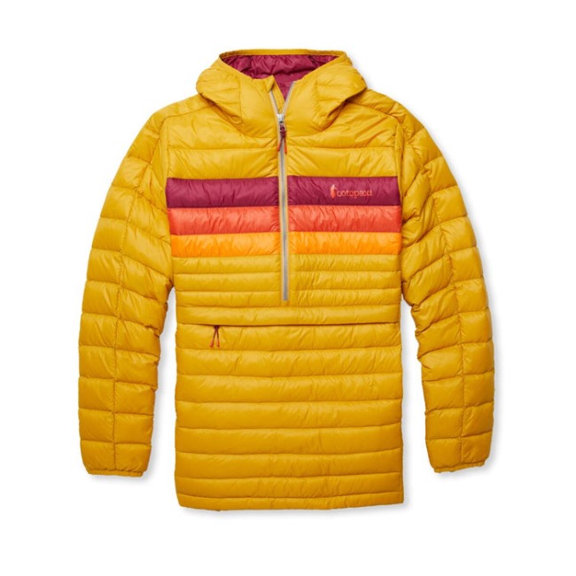 Cotopaxi Fuego Daunen Kapuzenpullover Damen Hot Amber Stripes