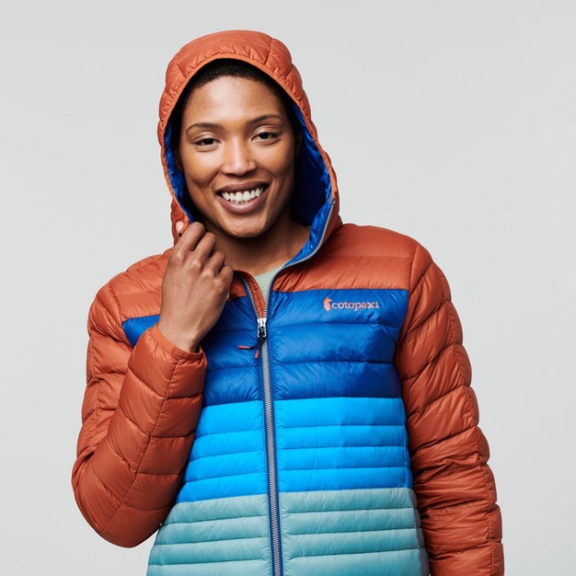 Spice-pacific Collection Fuego Daunenjacke Mit Kapuze Colorblock Damen Cotopaxi