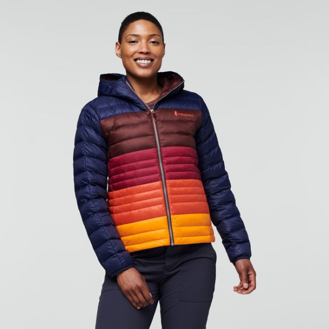Maritime-kastanie Fuego Daunenjacke Mit Kapuze Colorblock Damen Cotopaxi Kollektionen