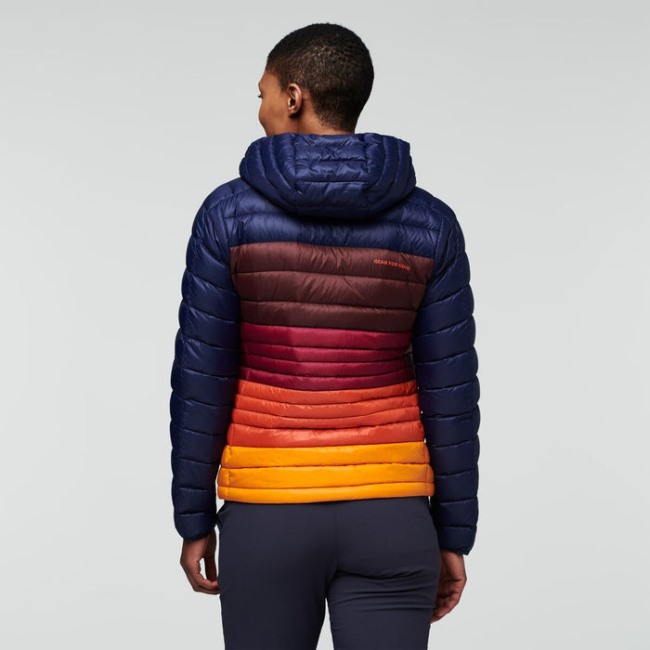 Maritime-kastanie Fuego Daunenjacke Mit Kapuze Colorblock Damen Cotopaxi Kollektionen