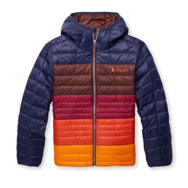Maritime-kastanie Fuego Daunenjacke Mit Kapuze Colorblock Damen Cotopaxi Kollektionen