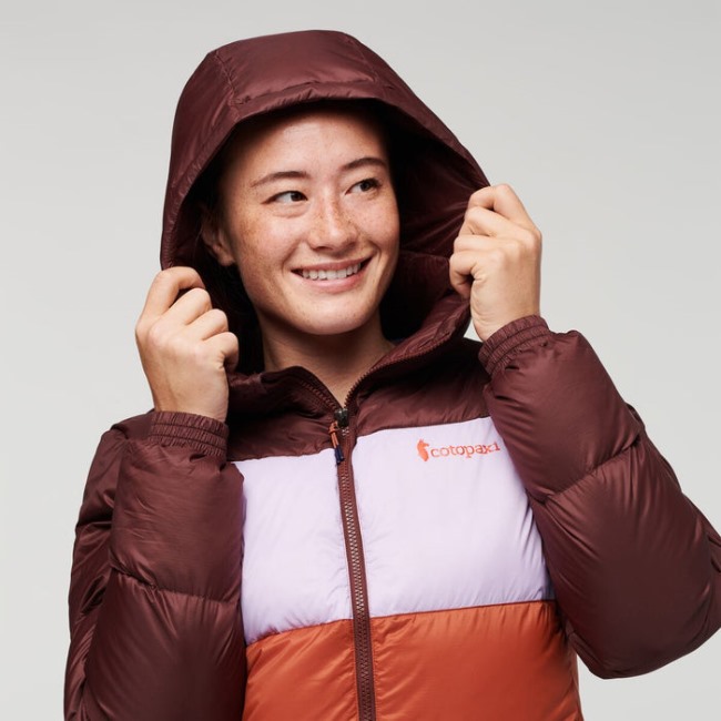 Origins Solazo Daunenjacke Mit Kapuze Damen Cotopaxi Kastanie-spice