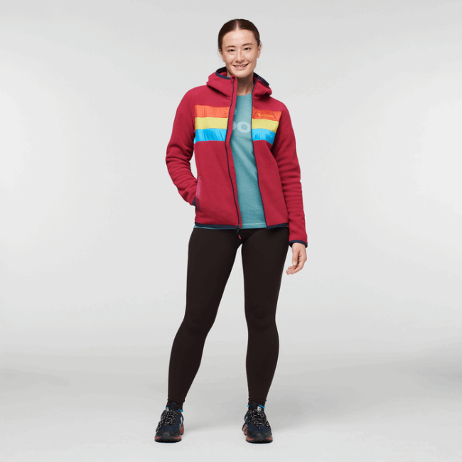 Cotopaxi Danger Zone Original Teca Fleece Kapuzenjacke Mit Durchgehendem Reißverschluss Damen