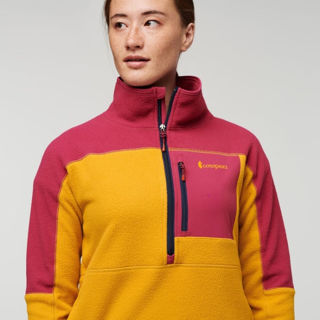 Himbeer-bernstein Cotopaxi Kollektionen Abrazo Halbe Reißverschluss-fleecejacke Frauen