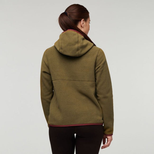 Teca Fleece-Kapuzenjacke Mit Halbem Reißverschluss Recycelte Damen Rasen Way Home Marke Cotopaxi