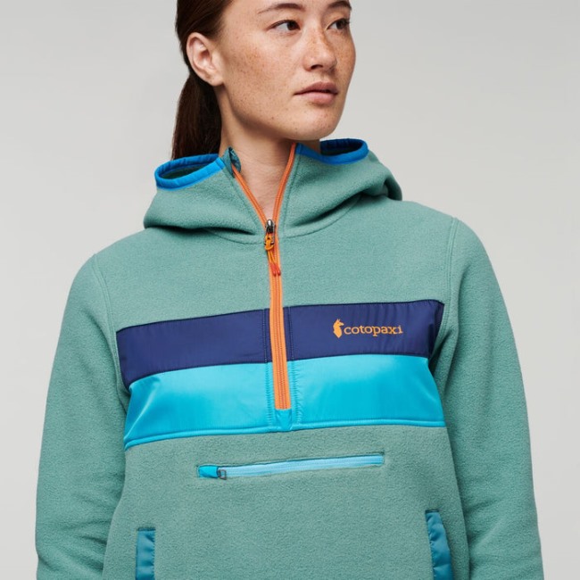 Cotopaxi Kentucky Teca Fleece Kapuzenjacke Mit Halbem Reißverschluss Recycelt Damen Neu