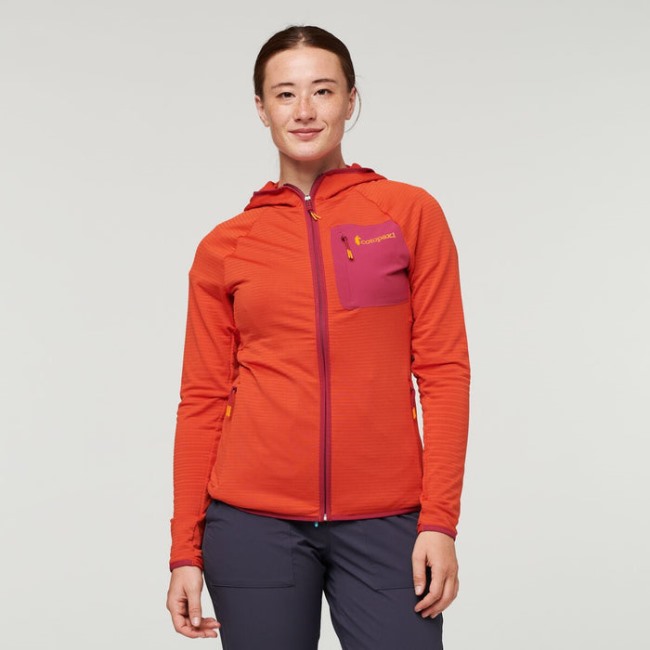 Canyon Otero Fleece-kapuzenjacke Mit Durchgehendem Reißverschluss Damen Cotopaxi Hot