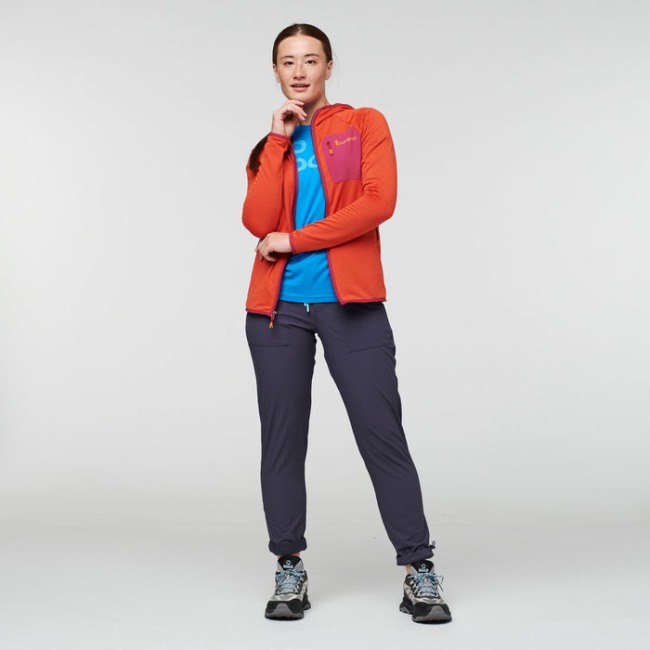 Canyon Otero Fleece-kapuzenjacke Mit Durchgehendem Reißverschluss Damen Cotopaxi Hot