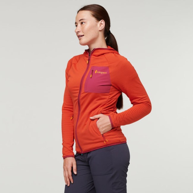 Canyon Otero Fleece-kapuzenjacke Mit Durchgehendem Reißverschluss Damen Cotopaxi Hot