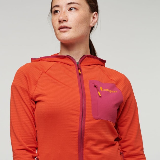 Canyon Otero Fleece-kapuzenjacke Mit Durchgehendem Reißverschluss Damen Cotopaxi Hot