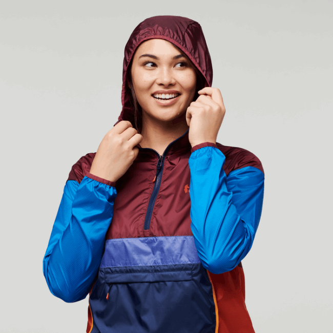 Französische Teca Windjacke Mit Halbreißverschluss Damen Cotopaxi Kollektion