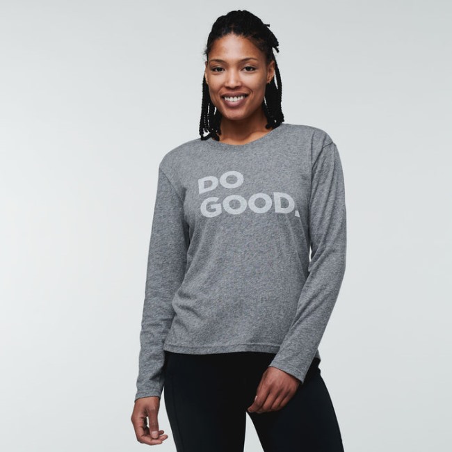 Grau Meliert Cotopaxi Do Good Langarm T-shirt Damenmode
