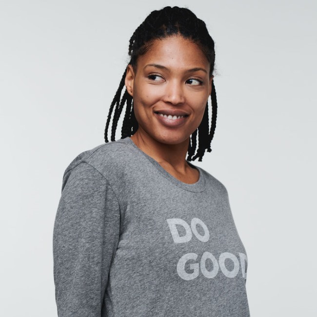 Grau Meliert Cotopaxi Do Good Langarm T-shirt Damenmode