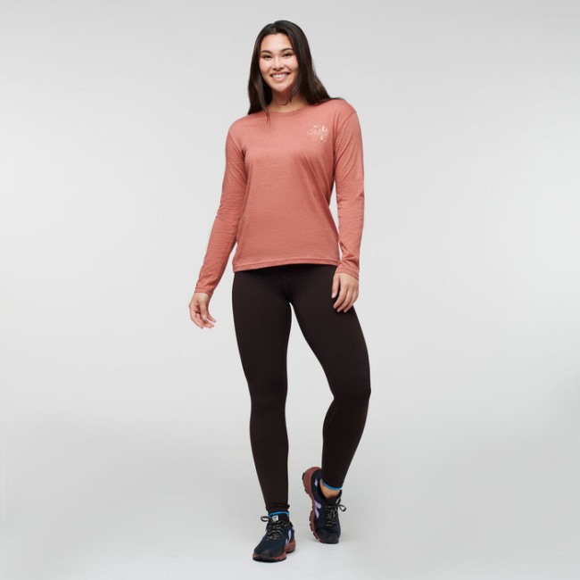 Original Cotopaxi Irdenes Hallo Lama Langarm Bio T-shirt Damen