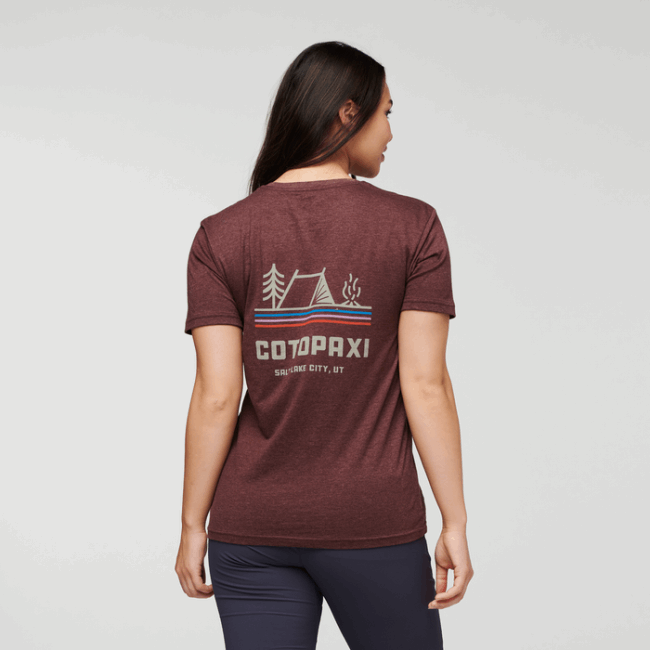 Hot Cotopaxi Camp Life Bio T-shirt Damen Kastanie