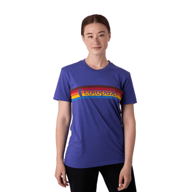 Mode Blau Violett Cotopaxi Auf Dem Horizont T-shirt Damen