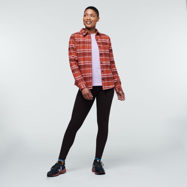 Mode Mero Flanellhemd Frauen Cotopaxi Spice Plaid
