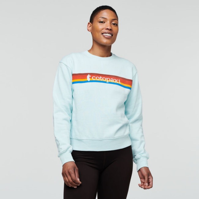 On The Horizon Bio-Sweatshirt Mit Rundhalsausschnitt Damen Ice Cotopaxi Hot