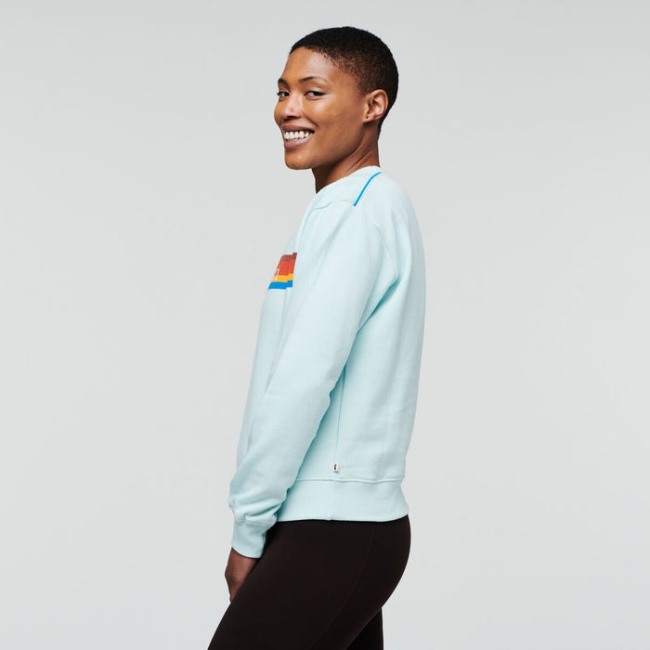 On The Horizon Bio-Sweatshirt Mit Rundhalsausschnitt Damen Ice Cotopaxi Hot
