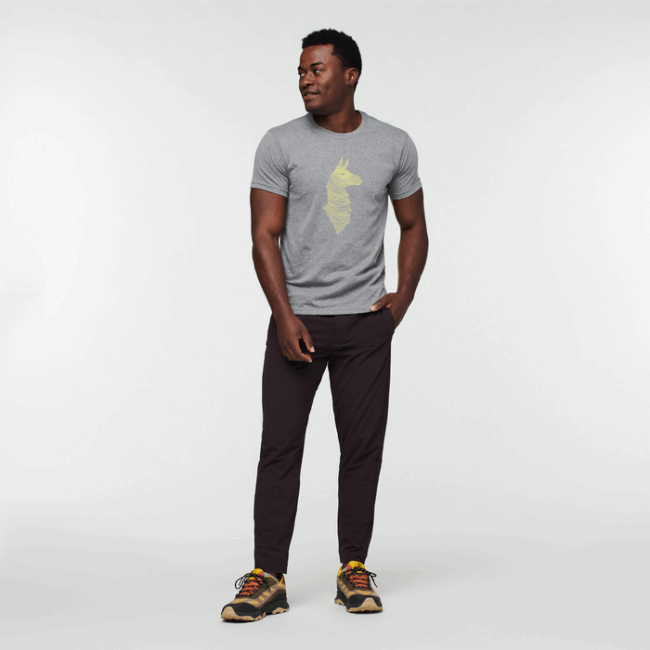 Grau Meliert Cotopaxi Topo Lama T-shirt Herren Neu