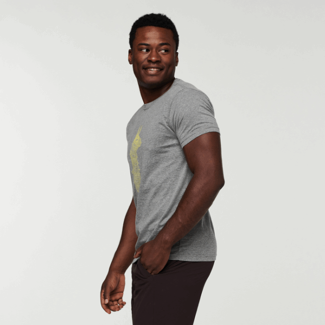 Grau Meliert Cotopaxi Topo Lama T-shirt Herren Neu