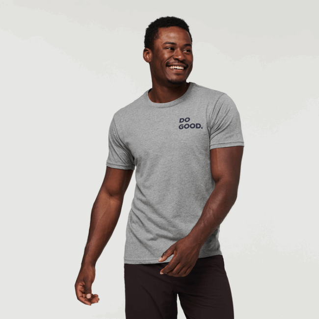 Neu Grau Meliert Cotopaxi Wilder Westen Bio T-shirt Herren