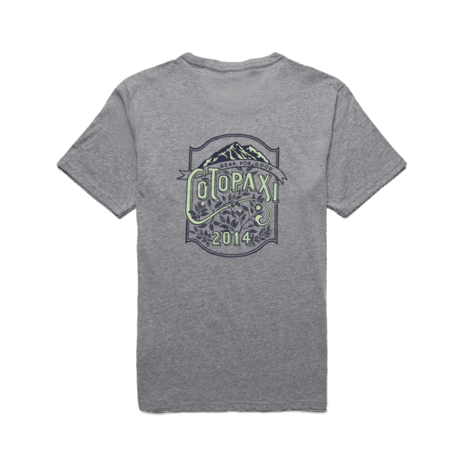 Neu Grau Meliert Cotopaxi Wilder Westen Bio T-shirt Herren