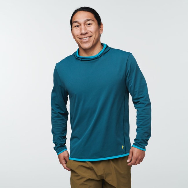 Cotopaxi Sombra Sun Hoodie Männer Marke Deep Ocean