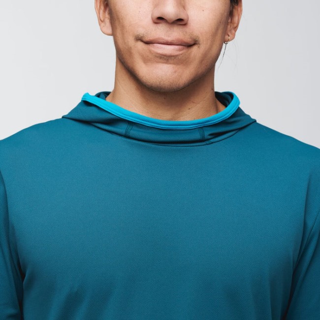 Cotopaxi Sombra Sun Hoodie Männer Marke Deep Ocean