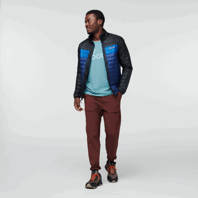 Heiße Schwarz-maritime Capa Isolierte Jacke Herren Cotopaxi