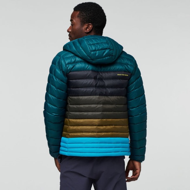 Brands Fuego Daunenjacke Mit Kapuze Colorblock Herren Deep Ocean Stripes Cotopaxi
