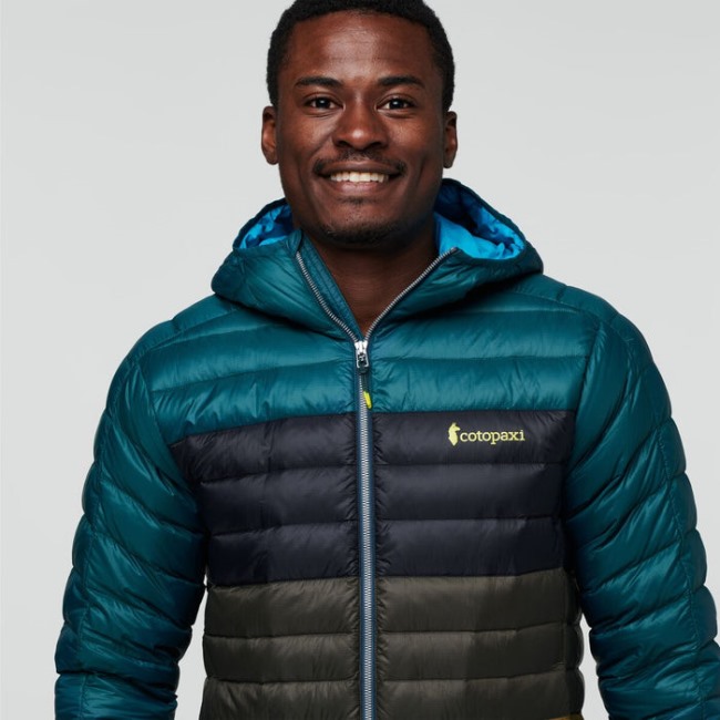 Brands Fuego Daunenjacke Mit Kapuze Colorblock Herren Deep Ocean Stripes Cotopaxi