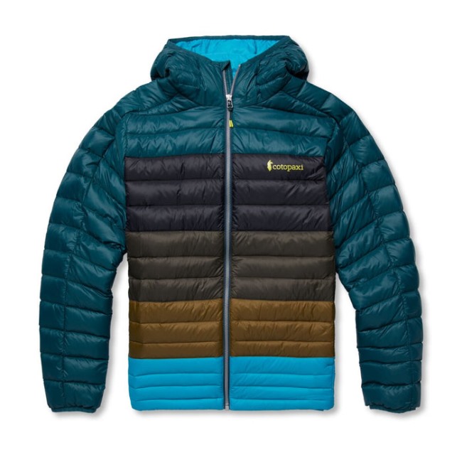 Brands Fuego Daunenjacke Mit Kapuze Colorblock Herren Deep Ocean Stripes Cotopaxi