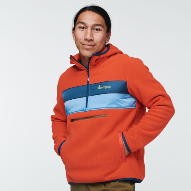Red Hot Cotopaxi Teca Fleece-kapuzenjacke Mit Halbem Reißverschluss Recycelte Herrenkollektionen
