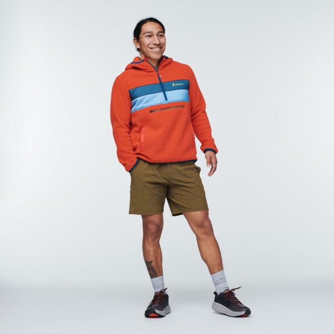 Red Hot Cotopaxi Teca Fleece-kapuzenjacke Mit Halbem Reißverschluss Recycelte Herrenkollektionen