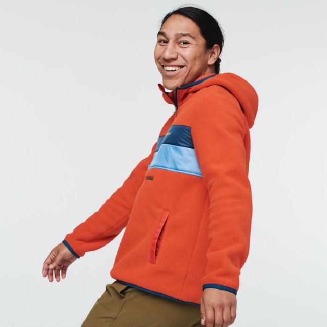 Red Hot Cotopaxi Teca Fleece-kapuzenjacke Mit Halbem Reißverschluss Recycelte Herrenkollektionen