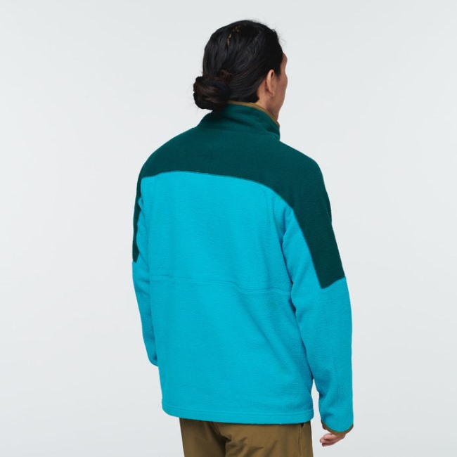 Tiefe Ozeanblaue Abrazo-Fleecejacke Mit Halbem Reißverschluss Herrenmarken Cotopaxi