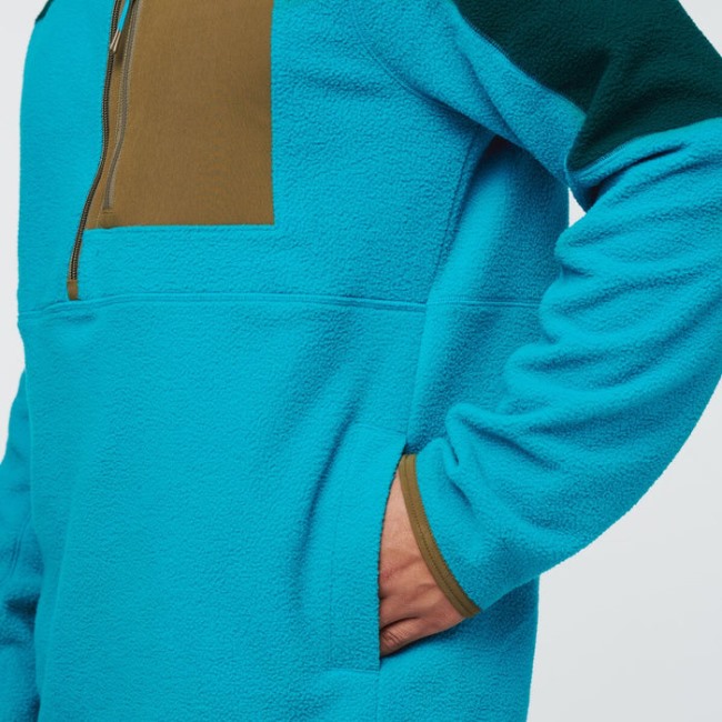 Tiefe Ozeanblaue Abrazo-Fleecejacke Mit Halbem Reißverschluss Herrenmarken Cotopaxi