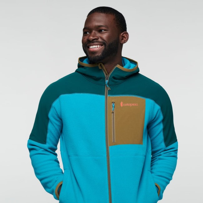 Abrazo Kapuzen-fleecejacke Mit Durchgehendem Reißverschluss Herren Deep Ocean-blue Marke Cotopaxi