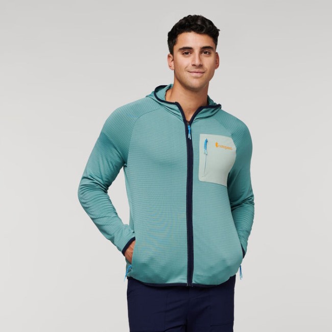 Cotopaxi New Otero Fleece-kapuzenjacke Mit Durchgehendem Reißverschluss Herren Bluegrass