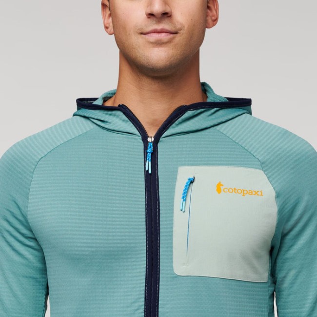 Cotopaxi New Otero Fleece-kapuzenjacke Mit Durchgehendem Reißverschluss Herren Bluegrass