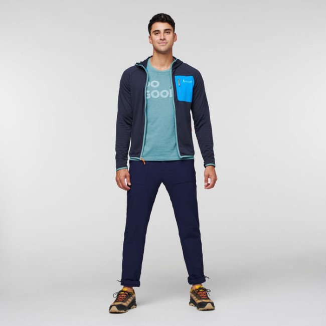 Cotopaxi Fashion Graphit Otero Fleece Durchgehender Reißverschluss Kapuzenjacke Herren