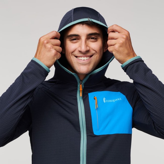 Cotopaxi Fashion Graphit Otero Fleece Durchgehender Reißverschluss Kapuzenjacke Herren