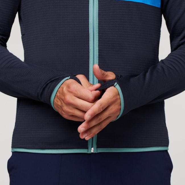 Cotopaxi Fashion Graphit Otero Fleece Durchgehender Reißverschluss Kapuzenjacke Herren