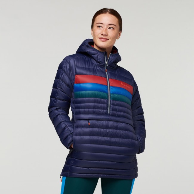 Cotopaxi Maritime Streifen Fuego Daunen Kapuzenpullover Damen Origin