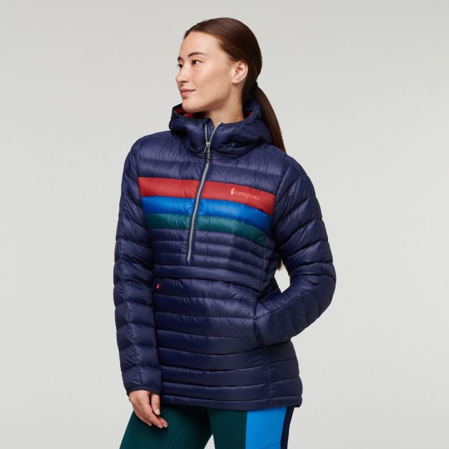 Cotopaxi Maritime Streifen Fuego Daunen Kapuzenpullover Damen Origin