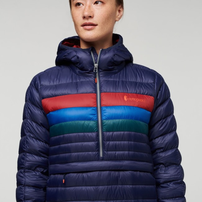 Cotopaxi Maritime Streifen Fuego Daunen Kapuzenpullover Damen Origin