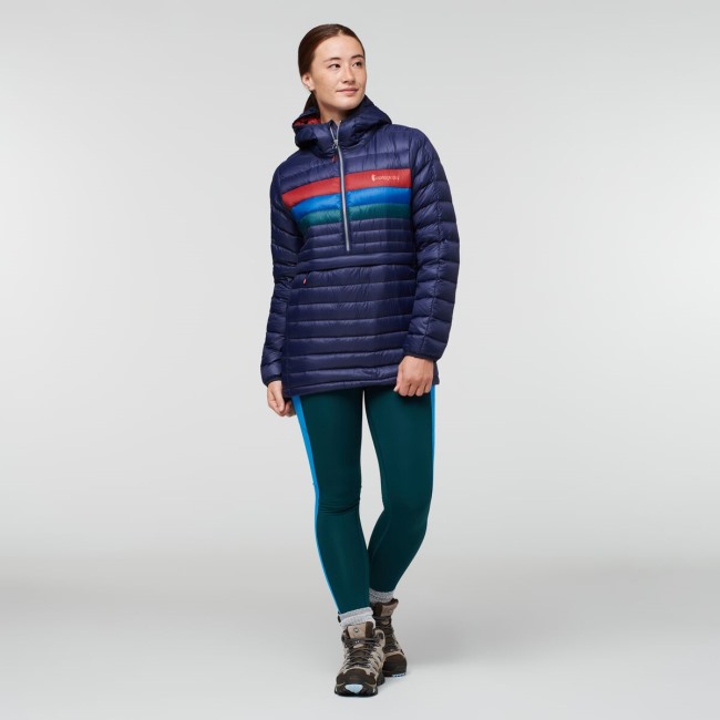 Cotopaxi Maritime Streifen Fuego Daunen Kapuzenpullover Damen Origin