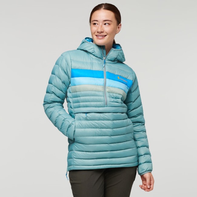 Cotopaxi Origins Fuego Daunen Kapuzenpullover Damen Bluegrass Stripes