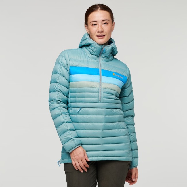 Cotopaxi Origins Fuego Daunen Kapuzenpullover Damen Bluegrass Stripes
